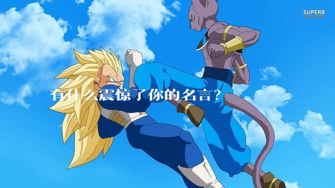 有什么震惊了你的名言？